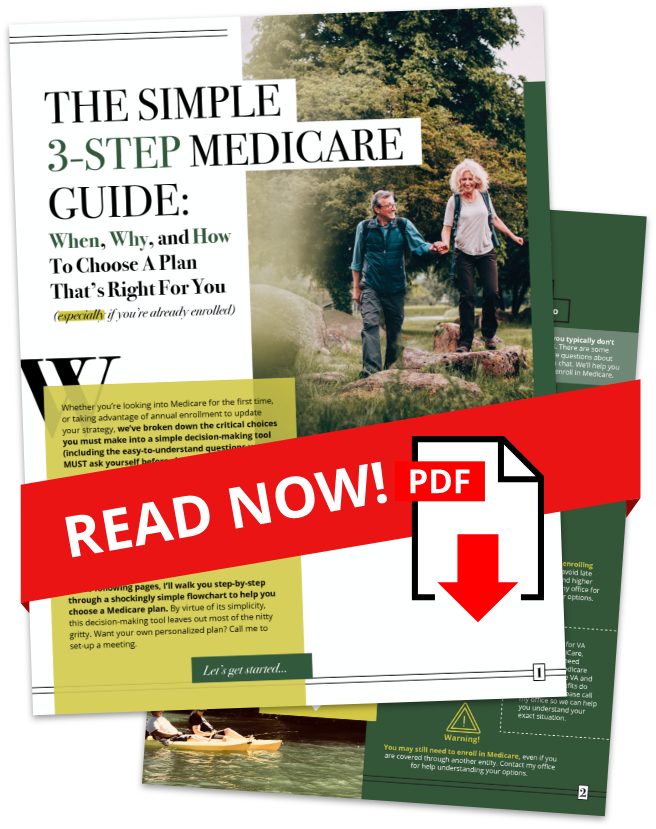 Preview pages of the Simple 3-Step Medicare Guide